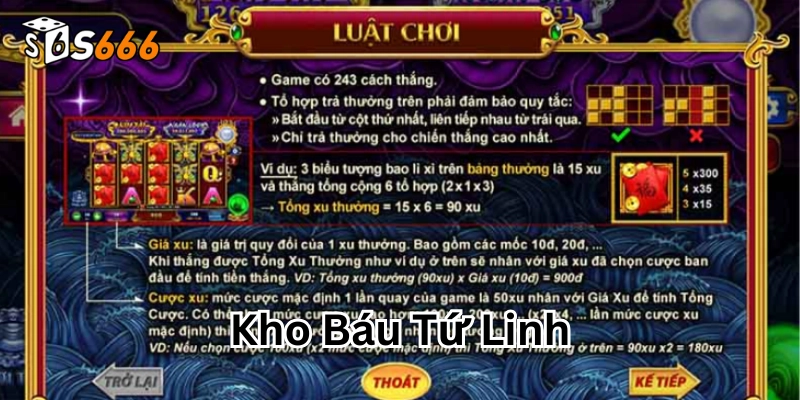 Biểu tượng trong game Kho Báu Tứ Linh